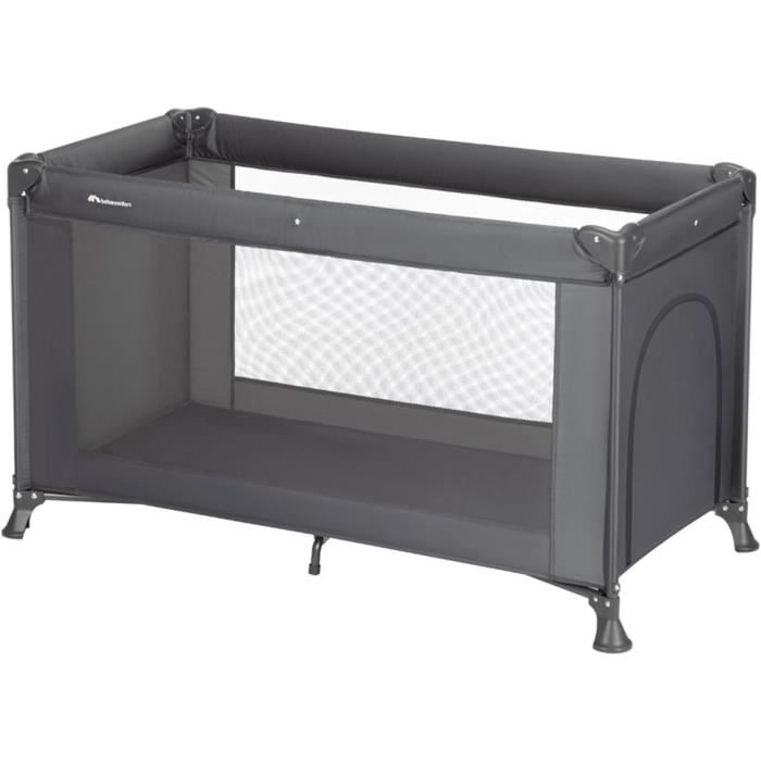 BEBECONFORT Sweet dreams Lit bébé, Lit parapluie, De la naissance a 3 ans (jusqu'a 15kg) + sac de transport, Mineral Graphite