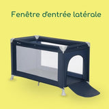 BEBECONFORT Sweet dreams Lit bébé, Lit parapluie, De la naissance a 3 ans (jusqu'a 15kg)+ sac de transport , Navy Blue