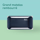 BEBECONFORT Sweet dreams Lit bébé, Lit parapluie, De la naissance a 3 ans (jusqu'a 15kg)+ sac de transport , Navy Blue