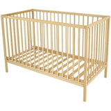 BEBECONFORT Poppy, Lit a barreaux Bois Naturel, 3 niveaux ajustables, 60x120 cm, des la naissance jusqu'a 3 ans