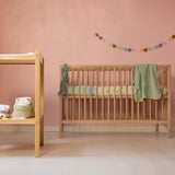 BEBECONFORT Poppy, Lit a barreaux Bois Naturel, 3 niveaux ajustables, 60x120 cm, des la naissance jusqu'a 3 ans