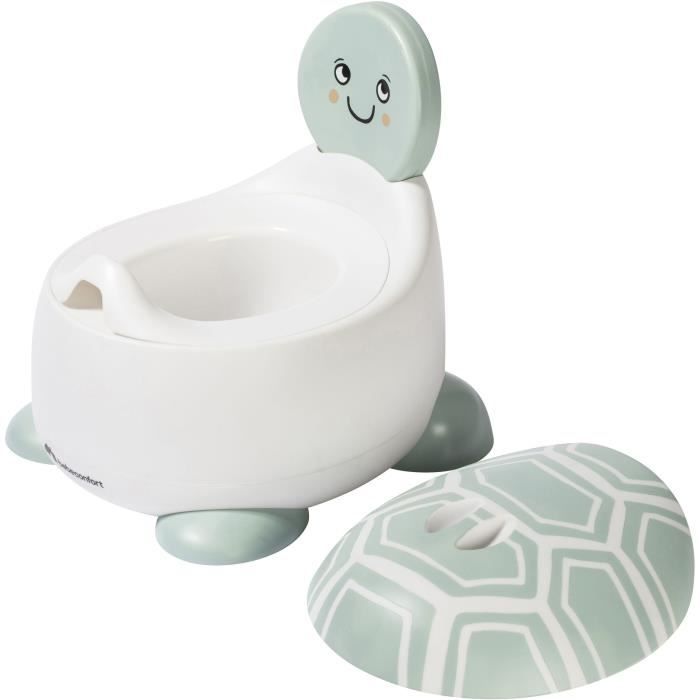 BEBECONFORT Pot Bébé Toilette Confort, 12-36 Mois (max. 20 kg), Jolis Motifs D'animaux, Toilette Enfant Antidérapante, Tortue Verte