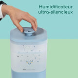 BEBECONFORT Humidificateur D'air Bébé Cool-Mist, Veilleuse Bébé 7 Couleurs, Réservoir Easy-Fill 2,1 l,Brosse de Nettoyage, Bleu