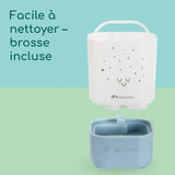 BEBECONFORT Humidificateur D'air Bébé Cool-Mist, Veilleuse Bébé 7 Couleurs, Réservoir Easy-Fill 2,1 l,Brosse de Nettoyage, Bleu