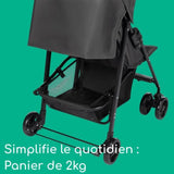 BEBE CONFORT Poussette canne Snow, ultra-légere (5 kg), De la naissance a 4 ans , Siege inclinable, Pliage compact, Mineral Graphite