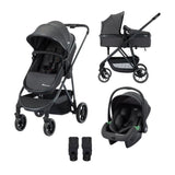 BEBECONFORT Brume Trio, Poussette 3 en 1, 0 a 4 ans, compacte et légere, siege auto i-Size, Mineral Graphite