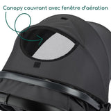 BEBECONFORT Brume Trio, Poussette 3 en 1, 0 a 4 ans, compacte et légere, siege auto i-Size, Mineral Graphite