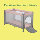 BEBECONFORT Sweet dreams Lit bébé, Lit parapluie, De la naissance a 3 ans (jusqu'a 15kg)+ sac de transport , Rose