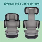 BEBECONFORT Siege auto ROAD FIX i-Size, groupe 2/3, Isofix, pliable, rehausseur, 3,5 ans a 10/12 ans, 100-150cm, 15-36kg, Gray Mist