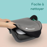 BEBECONFORT Siege auto Manga i-Fix, Rehausseur ISOFIX, de 6 a 12 ans, 22-36 kg, 125-150 cm, Gray Mist