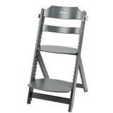 BEBECONFORT Timba + coussin, Chaise haute bébé, Chaise bois, De 6 mois a 10 ans (30kg), Gray Mist