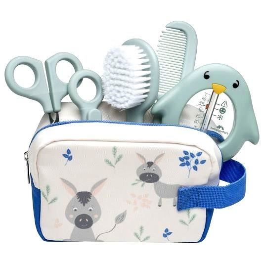 BEBECONFORT Trousse de toilette complete pour bébé, 5 accessoires, Lovely Donkey
