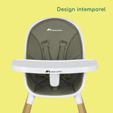 BEBECONFORT AVISTA Chaise haute évolutive, Des 6 mois jusqu' a 6 ans (30 kg), se transforme en petite chaise enfant, Mineral green