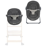 BEBECONFORT Timba baby, Transat bébé, compatible pour chaise haute Timba , de la naissance jusqu'a 6 mois, Tinted Graphite