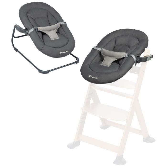 BEBECONFORT Timba baby, Transat bébé, compatible pour chaise haute Timba , de la naissance jusqu'a 6 mois, Tinted Graphite