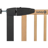 SAFETY 1ST Barriere Simply Close wood & Metal, Pression, 73-80 cm (Max. 94cm), sans vis ni perçage, Ouverture d'une Main, Bois et Gr