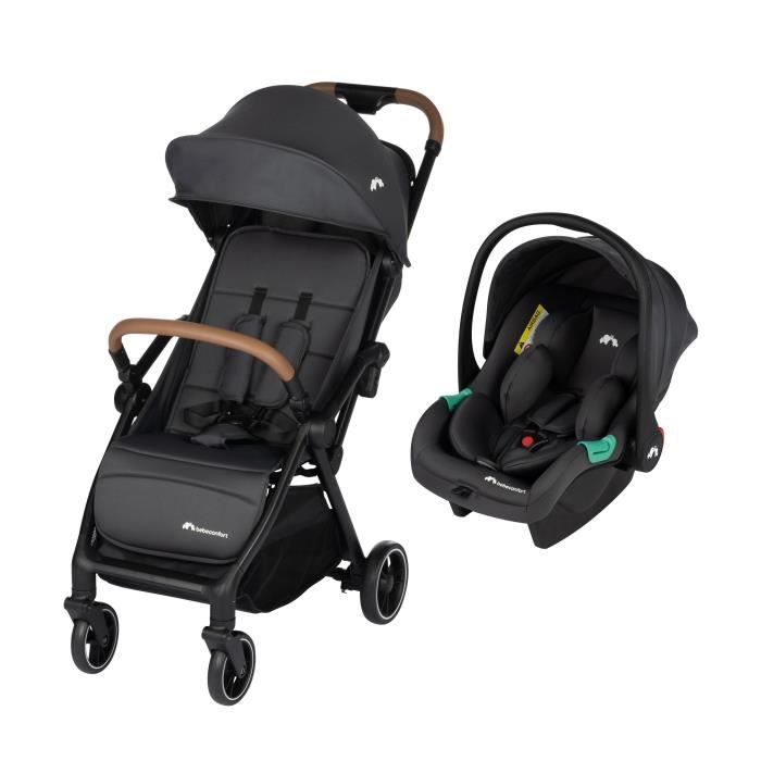 BEBECONFORT Sunlite Duo Poussette ultra compacte, confortable et legere, des la naissance jusqu'a 4 ans, 0 a 22 kg, Mineral Graphite