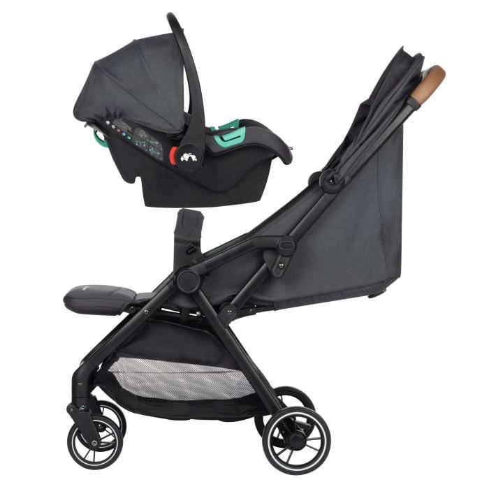 BEBECONFORT Sunlite Duo Poussette ultra compacte, confortable et legere, des la naissance jusqu'a 4 ans, 0 a 22 kg, Mineral Graphite