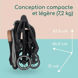 BEBECONFORT Sunlite Duo Poussette ultra compacte, confortable et legere, des la naissance jusqu'a 4 ans, 0 a 22 kg, Mineral Graphite