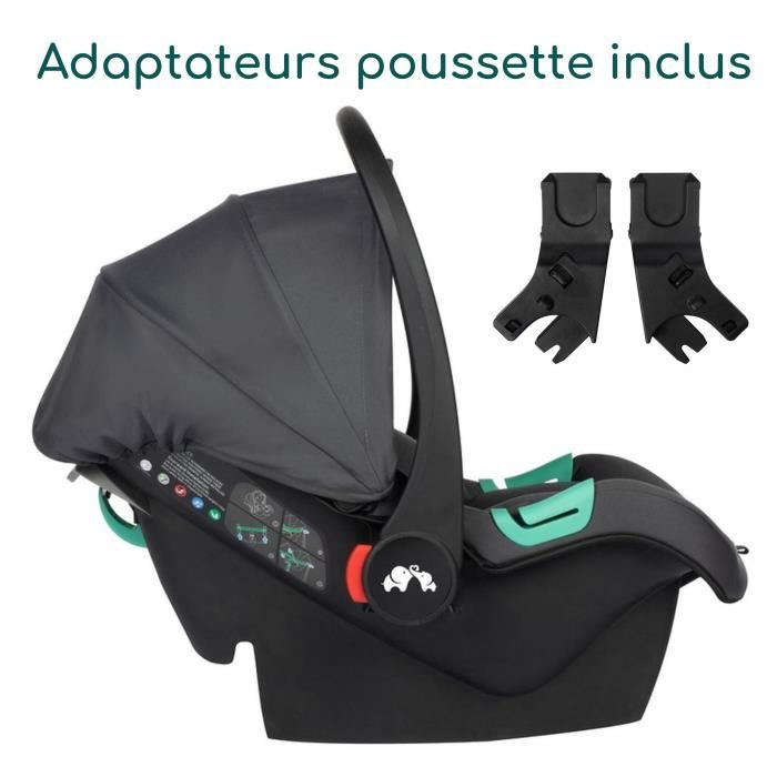 BEBECONFORT Sunlite Duo Poussette ultra compacte, confortable et legere, des la naissance jusqu'a 4 ans, 0 a 22 kg, Mineral Graphite