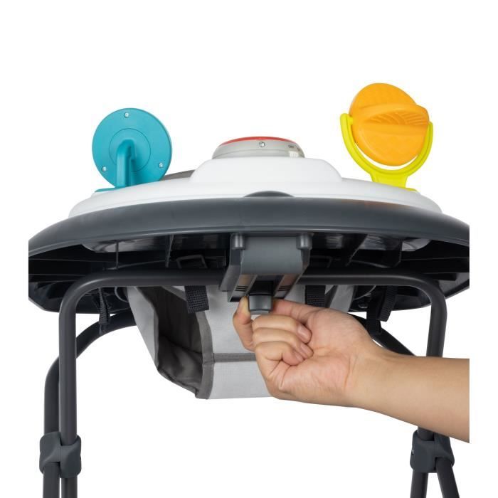 BEBECONFORT EXPLORER Trotteur avec tablette musicale, de 6 a 18 mois (12 kg), Tinted graphite