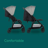 BEBECONFORT Poussette canne ultra compacte TEENY 3D,  4 roues, De la naissance a 4 ans environ (22kg), Tinted gray