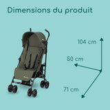 BEBECONFORT RAINBOW Poussette Canne 2eme âge, légere, pliage facile, multipositions, 6 mois a 4 ans, jusqu'a 22 kg Mineral Green