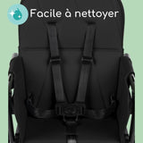 BEBECONFORT LILY Chaise haute bébé, ultra compacte et légere, confort optimal, de 6 mois a 3 ans, jusqu'a 15 kg, Tinted graphite