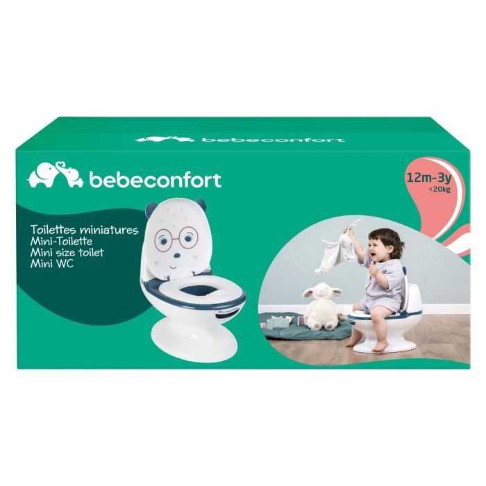 BEBECONFORT Mini toilette Panda, Pot avec bruit de chasse d'eau, Bleu