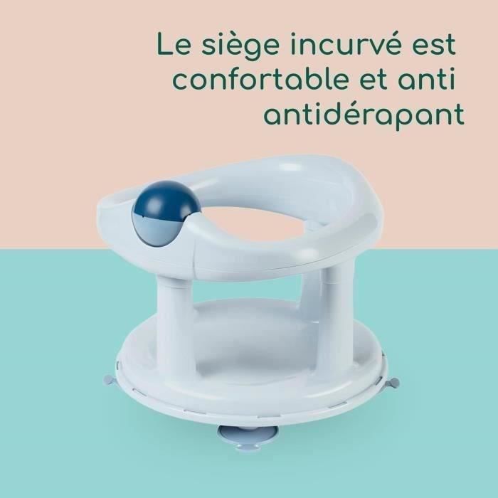 BEBECONFORT Anneau de bain pivotant, siege de bain, de 6 mois a 12 ans, Bleu