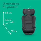 BEBECONFORT Siege auto évolutif pivotant 360° EvolveFix i-Size - Gr 0/1/2/3 - Isofix - 0 a 12 ans (36 kg) - 40-150 cm TINTED BLACK