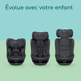 BEBECONFORT Siege auto évolutif pivotant 360° EvolveFix i-Size - Gr 0/1/2/3 - Isofix - 0 a 12 ans (36 kg) - 40-150 cm TINTED BLACK