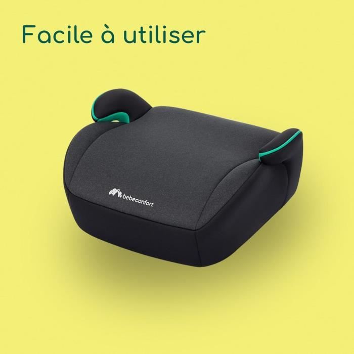 BEBECONFORT Siege auto réhausseur Manga i-Safe, Groupe 3, ceinturé, de 6 a 10-12 ans (36kg) TINTED BLACK