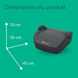 BEBECONFORT Siege auto réhausseur Manga i-Safe, Groupe 3, ceinturé, de 6 a 10-12 ans (36kg) TINTED GRAPHITE