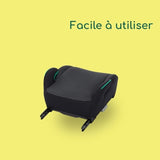 BEBECONFORT Siege auto Manga i-Fix, Rehausseur ISOFIX, de 6 a 12 ans, 22-36 kg, 125-150 cm TINTED BLACK