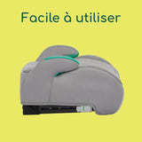 BEBECONFORT Siege auto Manga i-Fix, Rehausseur ISOFIX, de 6 a 12 ans, 22-36 kg, 125-150 cm TINTED GRAY