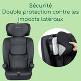 Siege auto évolutif ceinturé GROW i-Safe BEBE CONFORT, De 15 mois a 12 ans (76-150 cm), Sécurité R129, Tinted Black