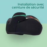 BEBECONFORT DISNEY© Siege auto réhausseur Manga i-Safe Mickey, Groupe 3, ceinturé, de 6 a 10-12 ans (36kg), Authentic