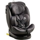 Siege-auto pivotant - BBGO - Wondersafe - Naissance a 12 ans - I-SIZE 40-150cm - ISOFIX Top tether - Gris - Fibre bambou Simili cuir