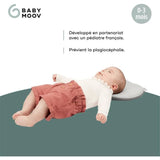 BABYMOOV Support de tete morphologique pour bébé Lovenest Original, coton bio certifié oeko-Tex, lavable en machine, smokey