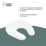 BABYMOOV B.LOVE Coussin de maternitÈ et allaitement, certifiÈ oeko-Tex et bio, mineral grey