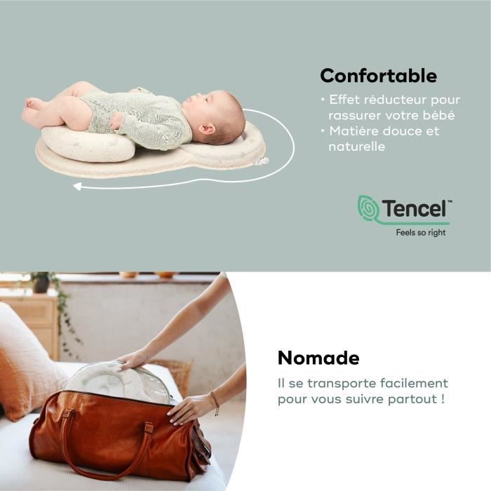 BABYMOOV RÈducteur pour nouveau-nÈ Cosydream, support morphologique, tissu thermo-rÈgulant, fresh Ècru