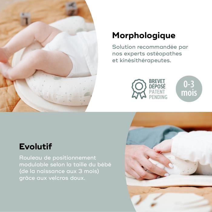 BABYMOOV RÈducteur pour nouveau-nÈ Cosydream, support morphologique, tissu thermo-rÈgulant, fresh Ècru