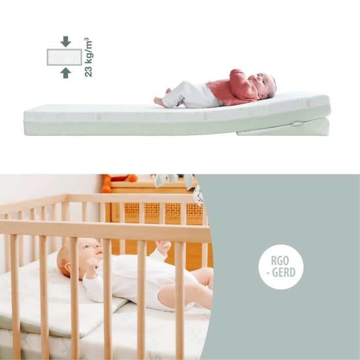 BABYMOOV Plan inclinÈ Cosymat AntibactÈrien, Èlimine naturellement les bactÈries, adaptÈ aux matelas 60x120 cm