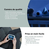 Babymoov Babyphone Caméra Sans Fil YOO Roll - Rechargeable - Autonomie 8h - Ecran 3,5- Berceuses - Portée 300m