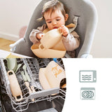 Babymoov - Coffret Premiers Repas Bébé Silicone - Vaisselle Diversification Alimentaire - Développé avec Ergothérapeute - Mini Roar
