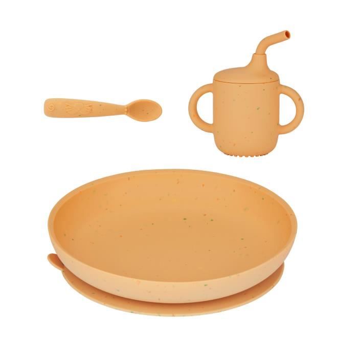 Babymoov - Coffret Repas Bébé Comme Un Grand - Des 9 Mois - Développé avec Ergothérapeute - Silicone - Little Arty