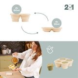 Babymoov - 2 Bacs Glaçon Bébé Diversification Alimentaire + 1 Grignoteuse Bébé - Eveille aux Goûts et Soulage les Poussées Dentaires