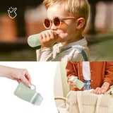 Babymoov - Gourde Enfant 150ml Silicone  - Anti Fuites - Paille Intégrée x2 Tailles - Poignée - Ergonomique - Des 6 Mois