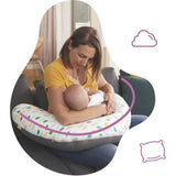 Badabulle Coussin de Grossesse et Coussin d'Allaitement - Certifié oeko-Tex - Confortable - Fabriqué en Europe, Plumes